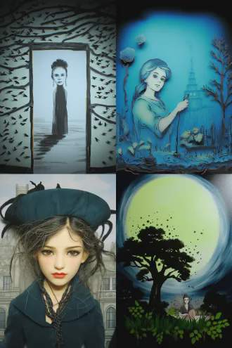 图片变成立体感的照片，背景自由想象，删除画上的黑色字体