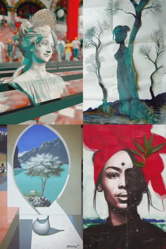 图片变成立体感的照片，背景自由想象，删除画上的黑色字体