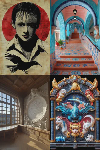 图片变成立体感的照片，背景自由想象，删除画上的黑色字体