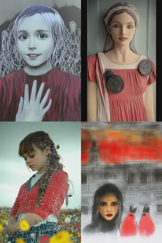 图片变成立体感的照片，背景自由想象，删除画上的黑色字体