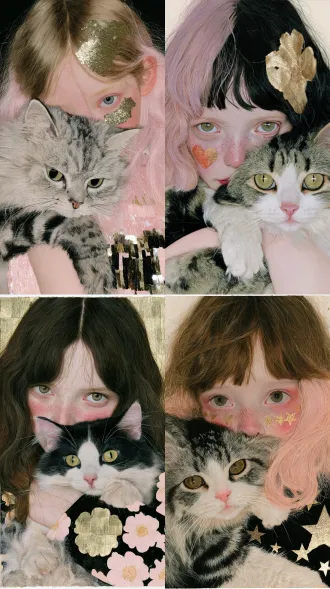 girl with a cat