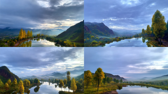 雨后清晨，广阔视野，唯美意境，高清品质