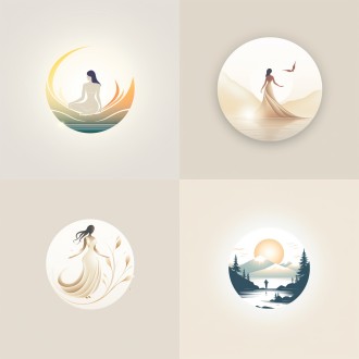 "悦"字合成logo，极简主义风格，白底背景，舒适感，温泉元素，柔和曲线，淡雅色调，自然气息，几何形状，流畅线条，温暖光线，圆形构图，水雾纹理，宁静氛围，简约优雅，轻盈动感，和谐统一，视觉平衡，柔焦效果，低饱和度，舒适放松，心灵愉悦