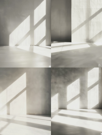光影图片，3:4画幅，中心构图，极简风，暗室环境，长焦镜头，侧逆光，光影对比强，冷色调，静谧。