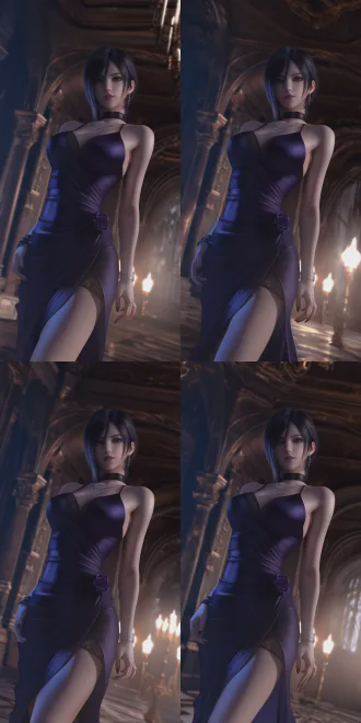 slightly low angle portrait, an elegant and graceful lady from dead or alive 5，