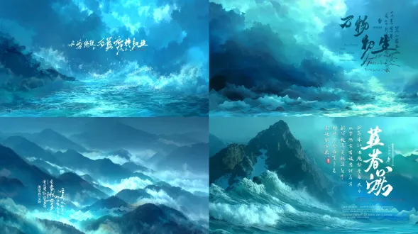 ppt封面背景，不要字，大师级作品，色彩统一，写意