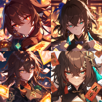 qingque_(honkai_star_rail), official_character, 1girl, close-up, portrait, brown_hair, twin_drills, lazy_expression, half-closed_eyes, (mahjong_tiles:1.5), xianzhou_luofu_uniform, floating_cards, glowing_mahjong_tiles, xianzhou_background, anime_style, genshin_impact_art_style, official_art, 8k_ultra_detail, soft_lighting, vibrant_colors, looking_at_viewer, depth_of_field, focus_on_face, (mihayo_style:1.3)