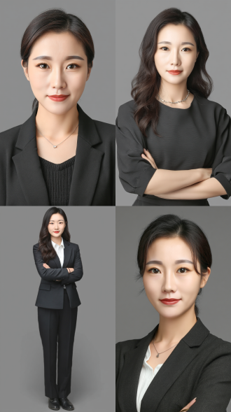 人物全身照，背景保持一致，广角镜头，35mm焦距，自然光，柔和阴影，对称构图，细节丰富，高清画质，中性色调，静态姿势，直视镜头，服装不变，环境元素不变，无缝衔接，真实感，无裁切，比例协调，专业摄影。