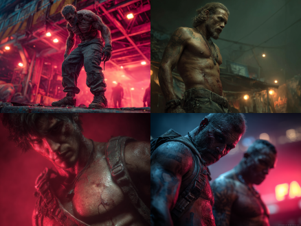 杰作，最佳质量，超精细细节，三两只丧尸，腐烂的皮肤、空洞的眼神、暴露的肌肉与骨骼、残缺肢体、破烂衣物，地面红迹斑斑，破败街道，红雾弥漫，电影级光影，阴郁氛围，动态站姿，表情冷峻，写实效果，全身像，，毛发清晰，皮肤细腻真实，动画电影，超高清 8k 渲染，皮肤纹理细腻，发丝层次分明，冷调柔和光影，末日废墟氛围感，电影级角色建模，暴虐狠厉气质