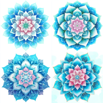 荷花花纹设计，透明背景，层次分明，对称构图，细腻线条，粉白渐变色，水彩风格，高分辨率，柔和光晕，精致细节，优雅清新，花瓣纹理，自然过渡，浅绿点缀，矢量风格，无缝衔接，简约高雅，平面设计，透明图层，精准对称。