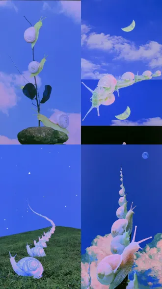 snails queuing up for the sky