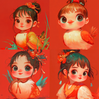 生成一直可爱的小鸡