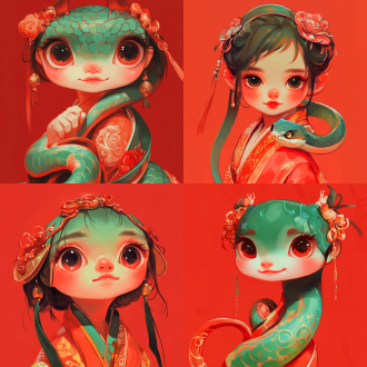 生成一直可爱的小蛇