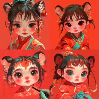 生成一直可爱的小虎