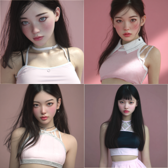 生成亚洲美女