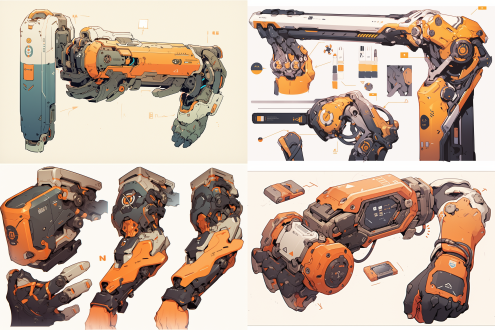 卡通机械臂