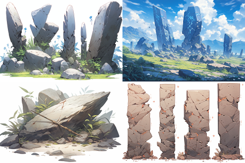 箭头形状的石头