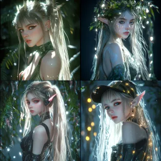 一个现代都市少女，电竞森林系定妆照