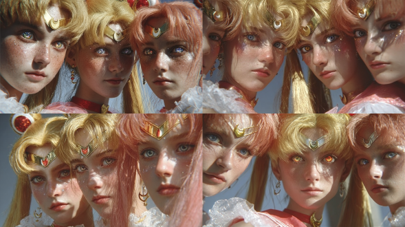 超写实高清细节，极精细纹理，特写镜头，高分辨率，8k画质，微观细节，光线追踪，真实质感，超现实主义，高动态范围，无噪点，精准对焦，极强景深，锐利边缘，细腻阴影，自然光效，真实色彩，细腻皮肤，环境反射，逼真材质，金属光泽，织物细节，水滴反光，灰尘微粒，超现实静物。