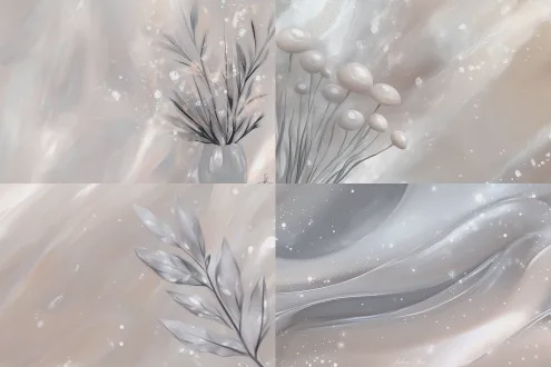 奶白色极简背景米色基调大面积留白平面摄影微距镜头柔和均匀照明静态构图精致纹理宁静雅致极简主义抽象静物摄影柔和阴影高细节中性色调柔和焦点平静氛围。