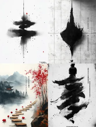 中国风毛笔行草书法，手写汉字“与光同行”，笔触洒脱流畅，带有自然飞白墨痕，浓黑墨色，纯白色无杂质背景，书法右侧竖向排布纤细的浅灰色无衬线拼音文字，极简国风字体设计，无多余装饰，纯黑白画面，干净通透，平面设计，高细节