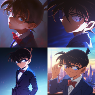 名侦探柯南, in ilya kuvshinov's style, 2.5d ultra - realistic style,