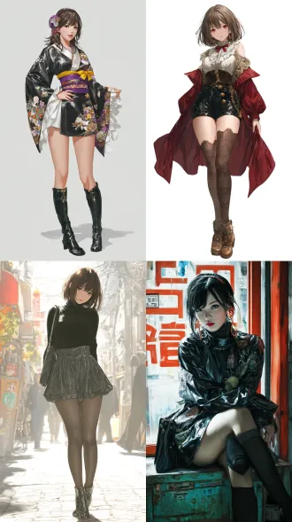 にじげん games illustration style anime cgi 美少女,艶やか（つややか）な着衣（ちゃくい.