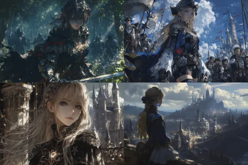 a beauty from the legend of heroes: trails through daybrea ，黑暗奇幻风格