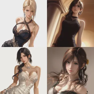 slightly low angle portrait, an elegant and graceful lady from dead or alive 5，