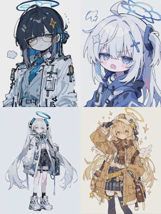 blue archive character illustration,