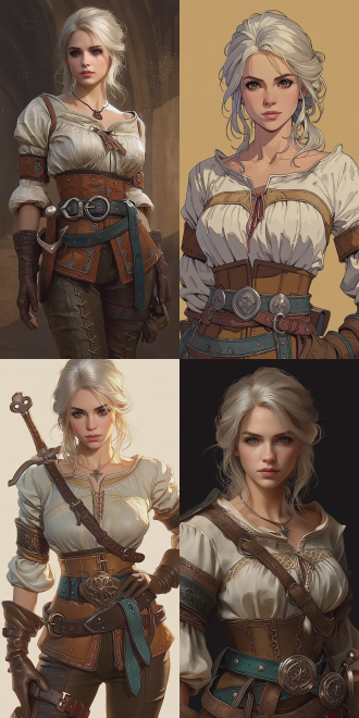 the witcher 3 art style , a female