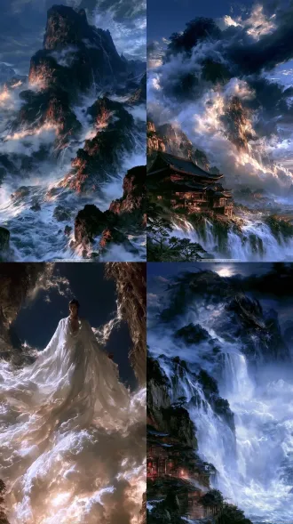 生成同风格山海经画面