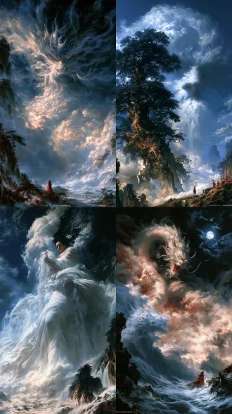 generate content in the style of the "classic of mountains and seas" (shan hai jing).