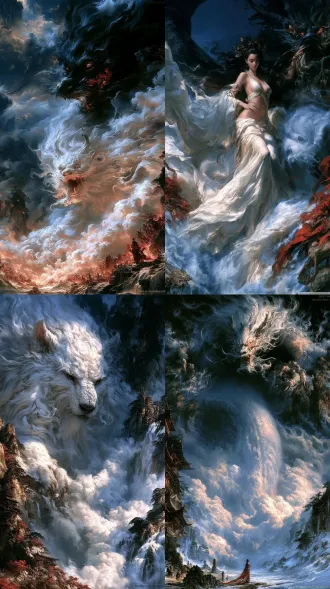 generate content in the style of the "classic of mountains and seas" (shan hai jing).