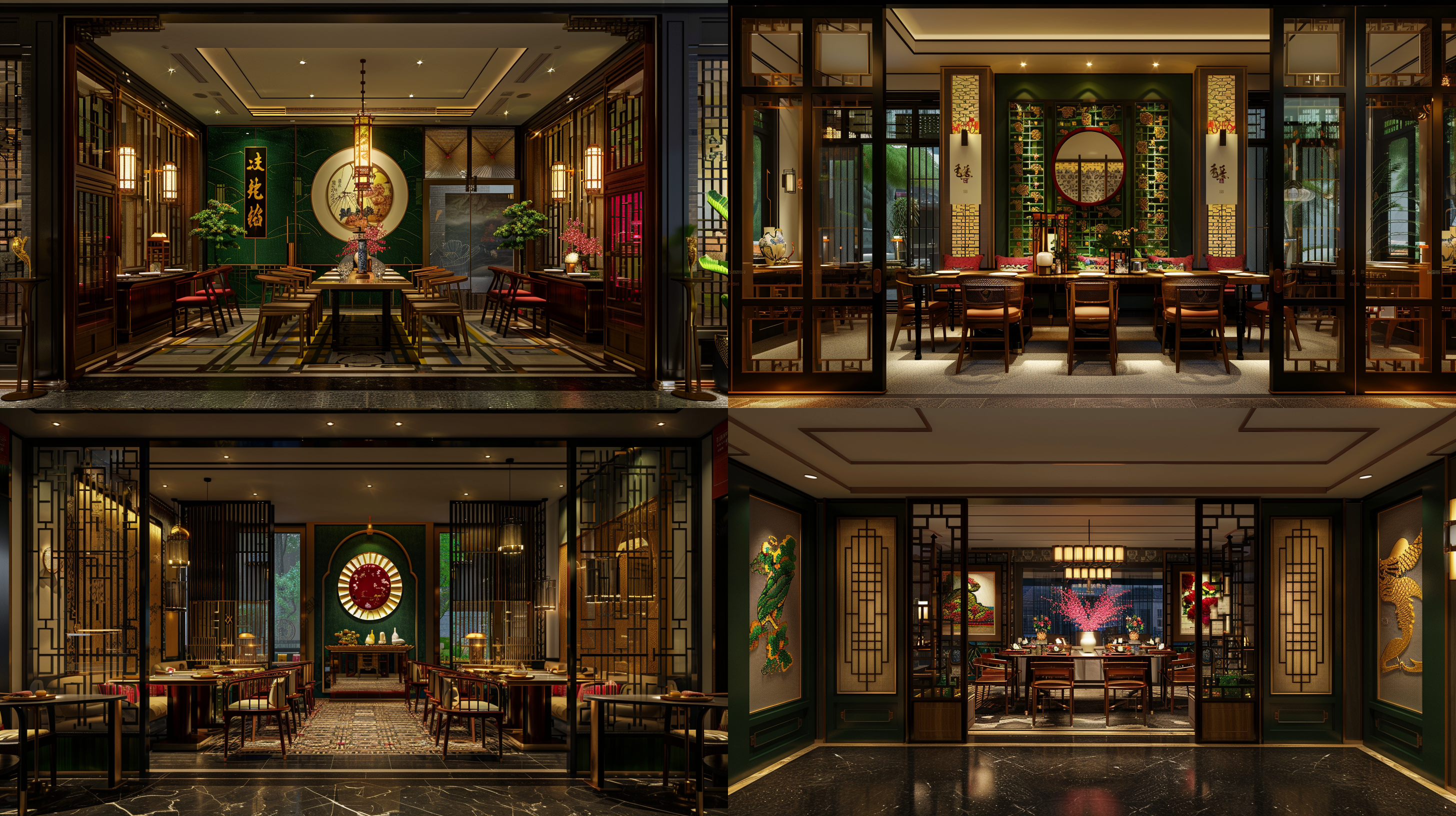 现代四川餐厅包房，中式与南洋混搭，公园里，食盒，御膳，东意西境，馆派风华，浪漫轻松感，高贵典雅中的休闲感，色泽明丽，对称构图，柔和色调，细节丰富，优雅氛围，轻松表情，高贵服饰，浅色系，愉悦情绪，ccd风格，广角镜头，自然光，慢快门，精致摆设，和谐色彩，舒适环境，微笑，尊贵装扮，明亮调，快乐心情。