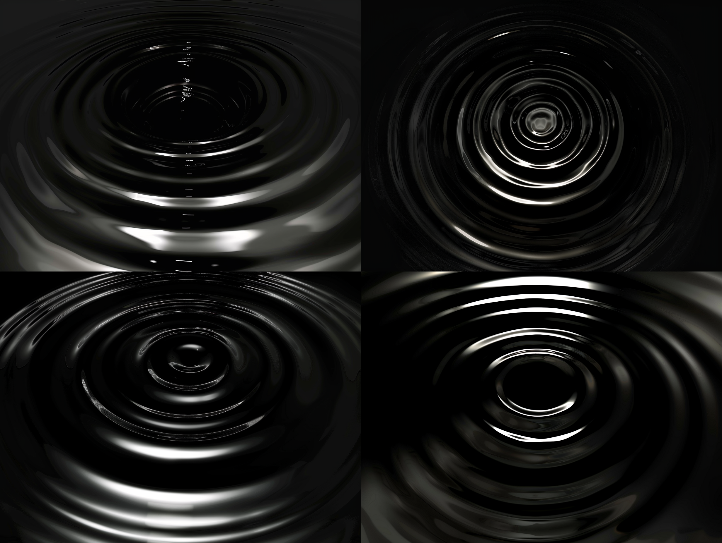 水波纹，圆形向外扩散，白色透明底，质感，俯视角度，涟漪简单，极简风格，高清晰度，水面，微距镜头，自然光，静态，平静，蓝色调。