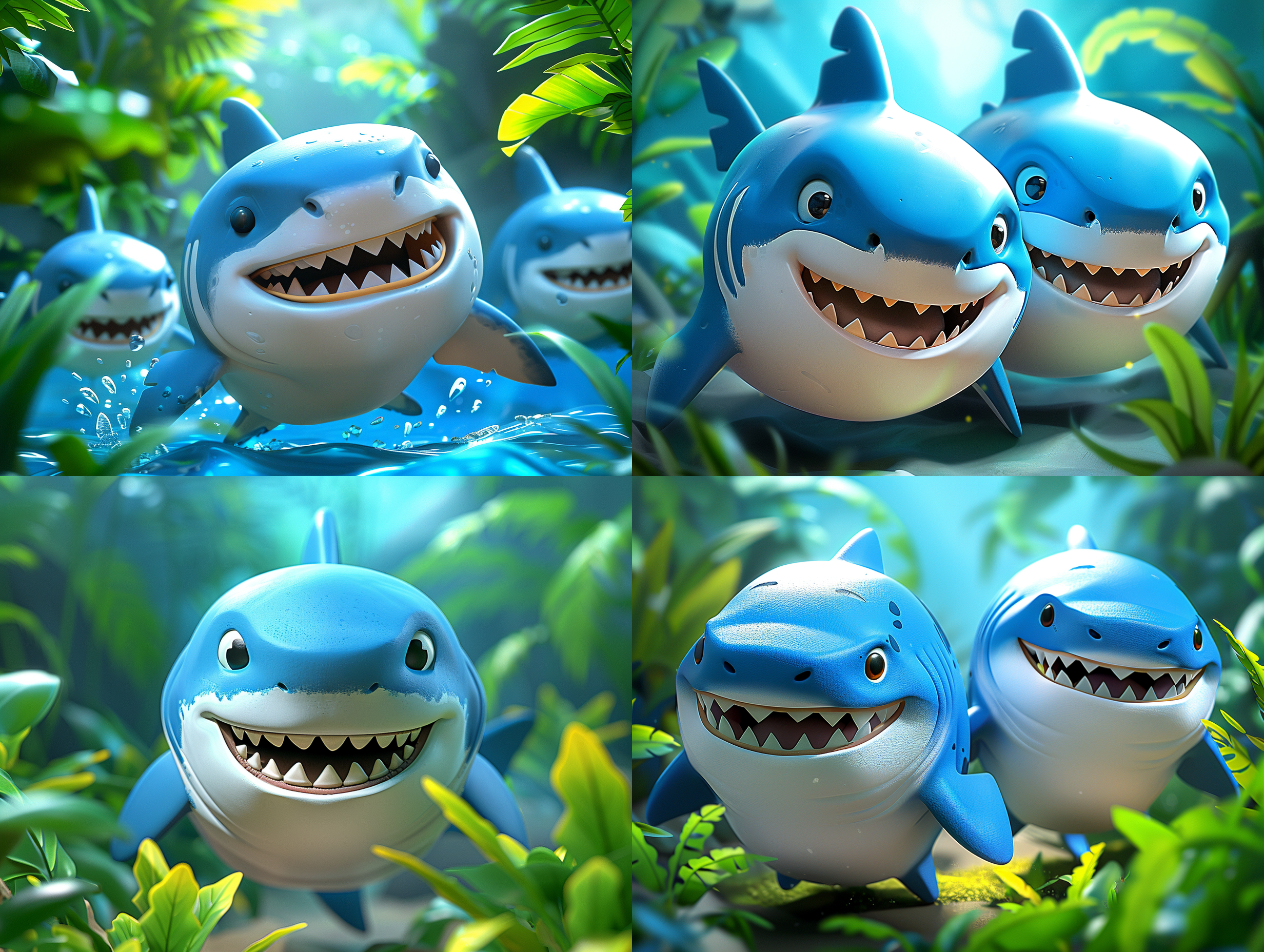 鲨鱼当导游，带着大家穿越雨林，远景， 热带天堂