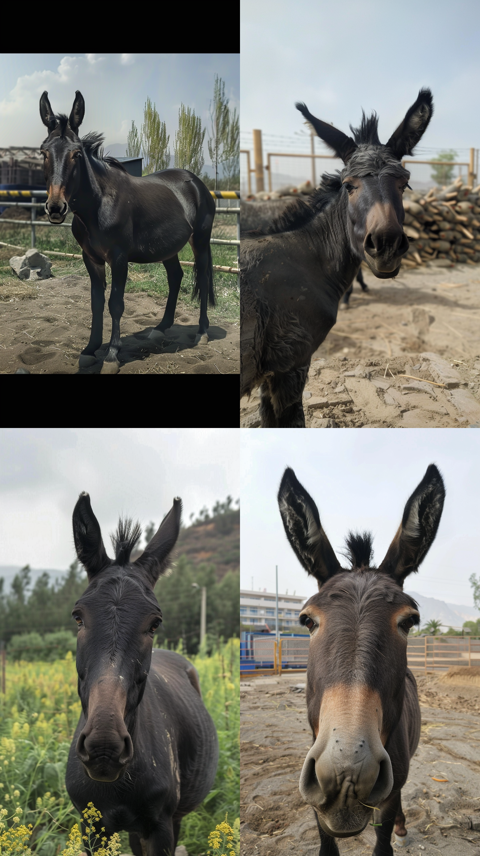 生成一只俊秀的黑驴 天空