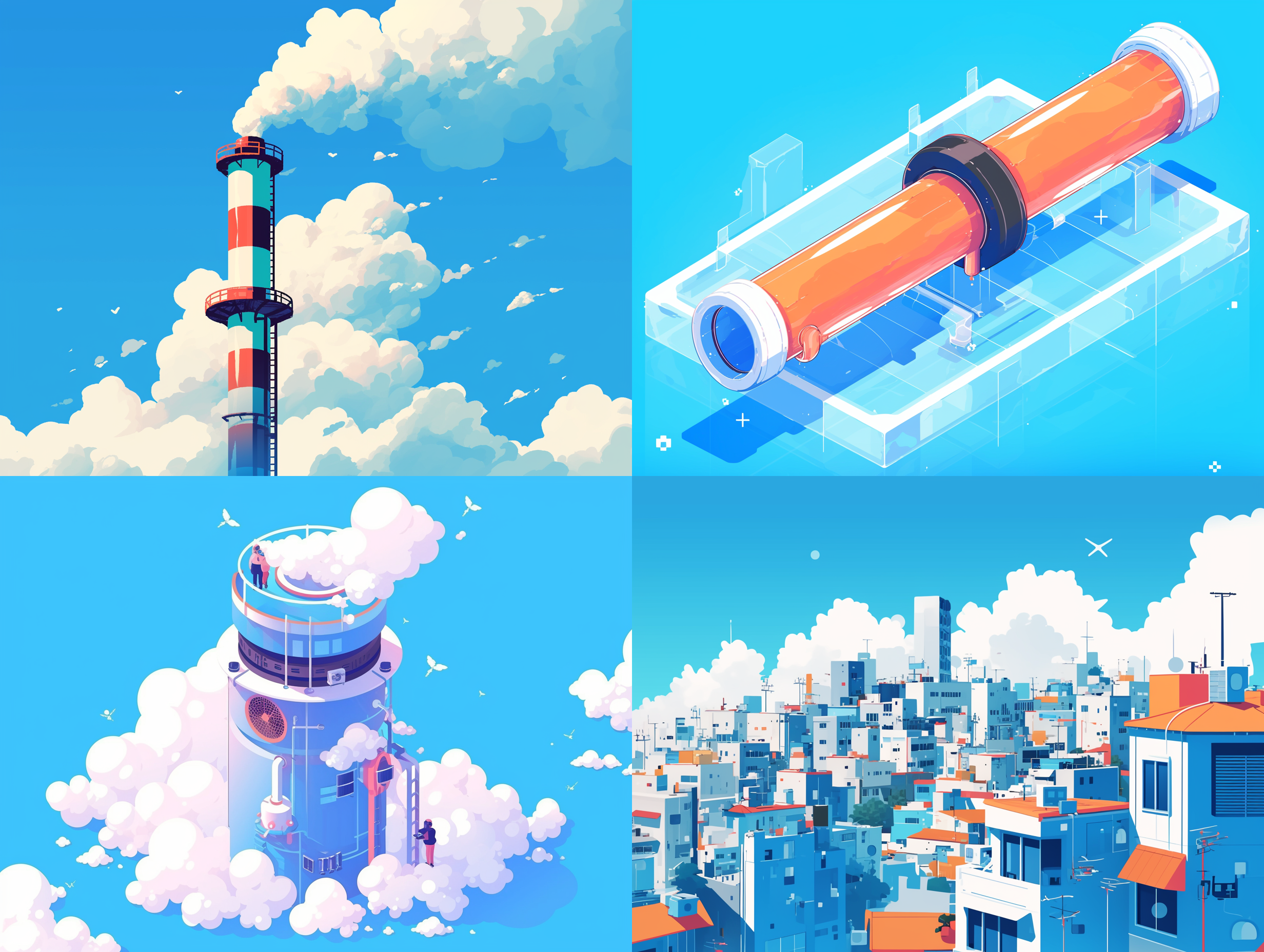 风管道，像素风，游戏素材，flat style, illustration, minimalist modern 4k virtual background，top view