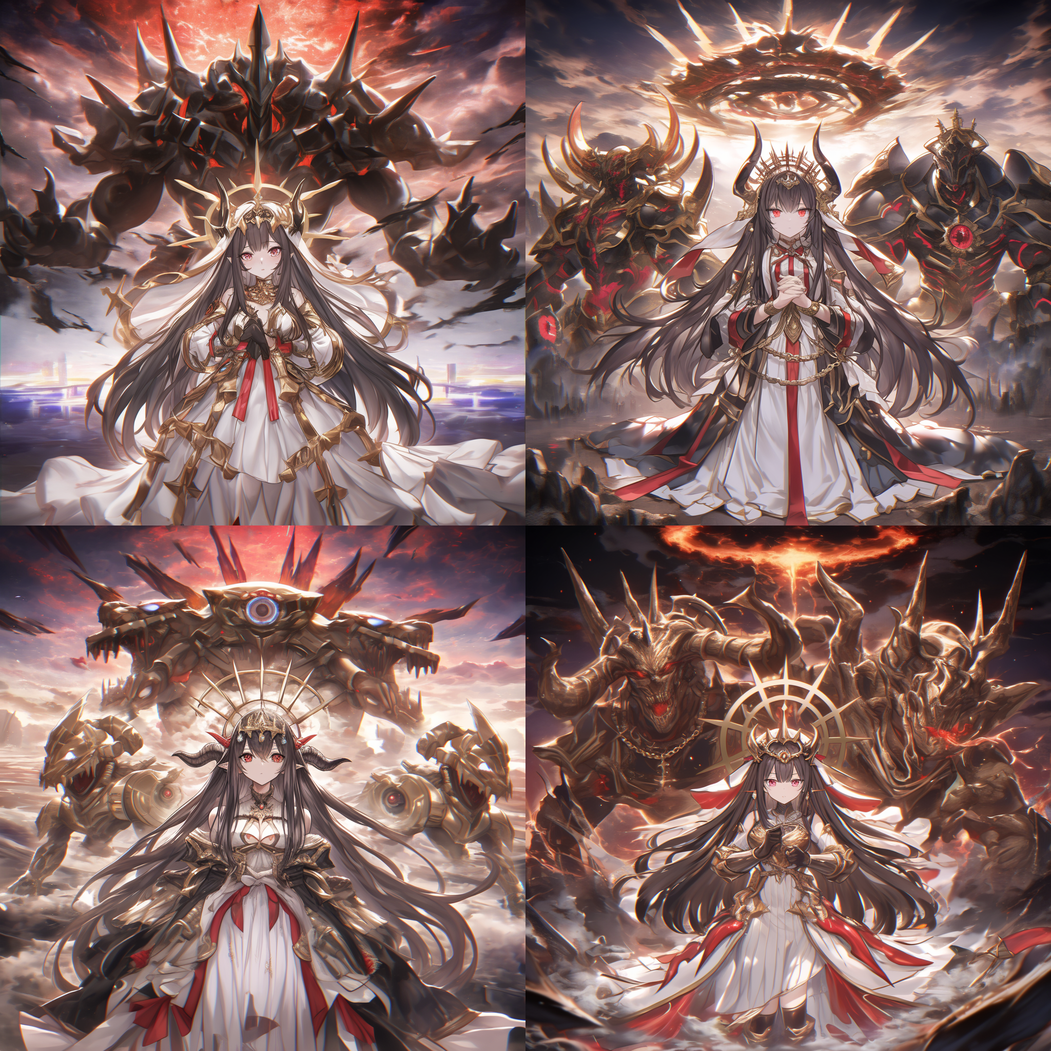 女性恶魔，身材火辣，网红脸，动漫风格，烟雾，全身照，美女脸，地狱背景，极致细节，4k画质