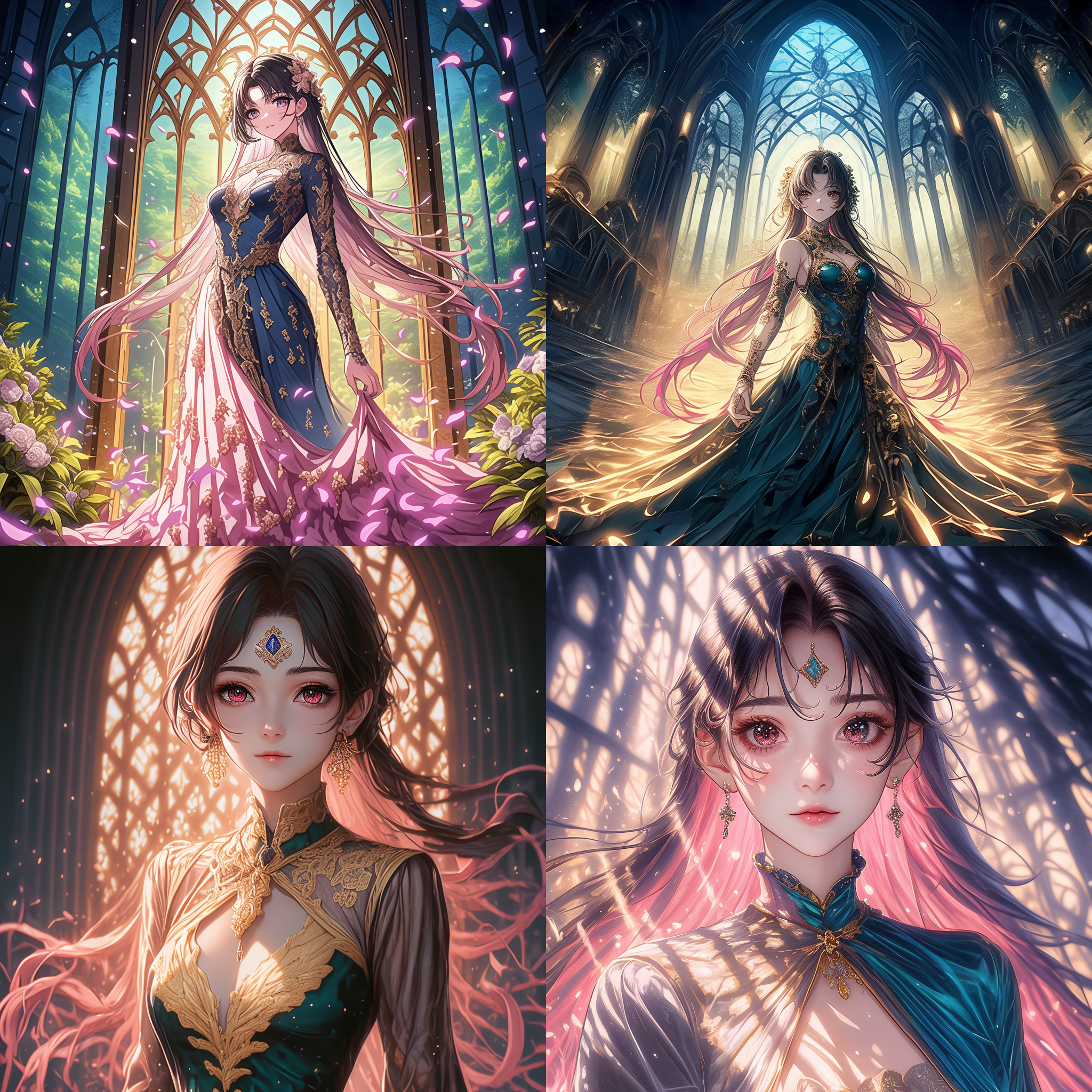 婚纱少女，身材曲线优美，流畅线条，透光婚纱，柔和光线，室内环境，长焦镜头，高光调，优雅姿态，白色调，浪漫氛围，五官精致，细节丰富，新娘头饰