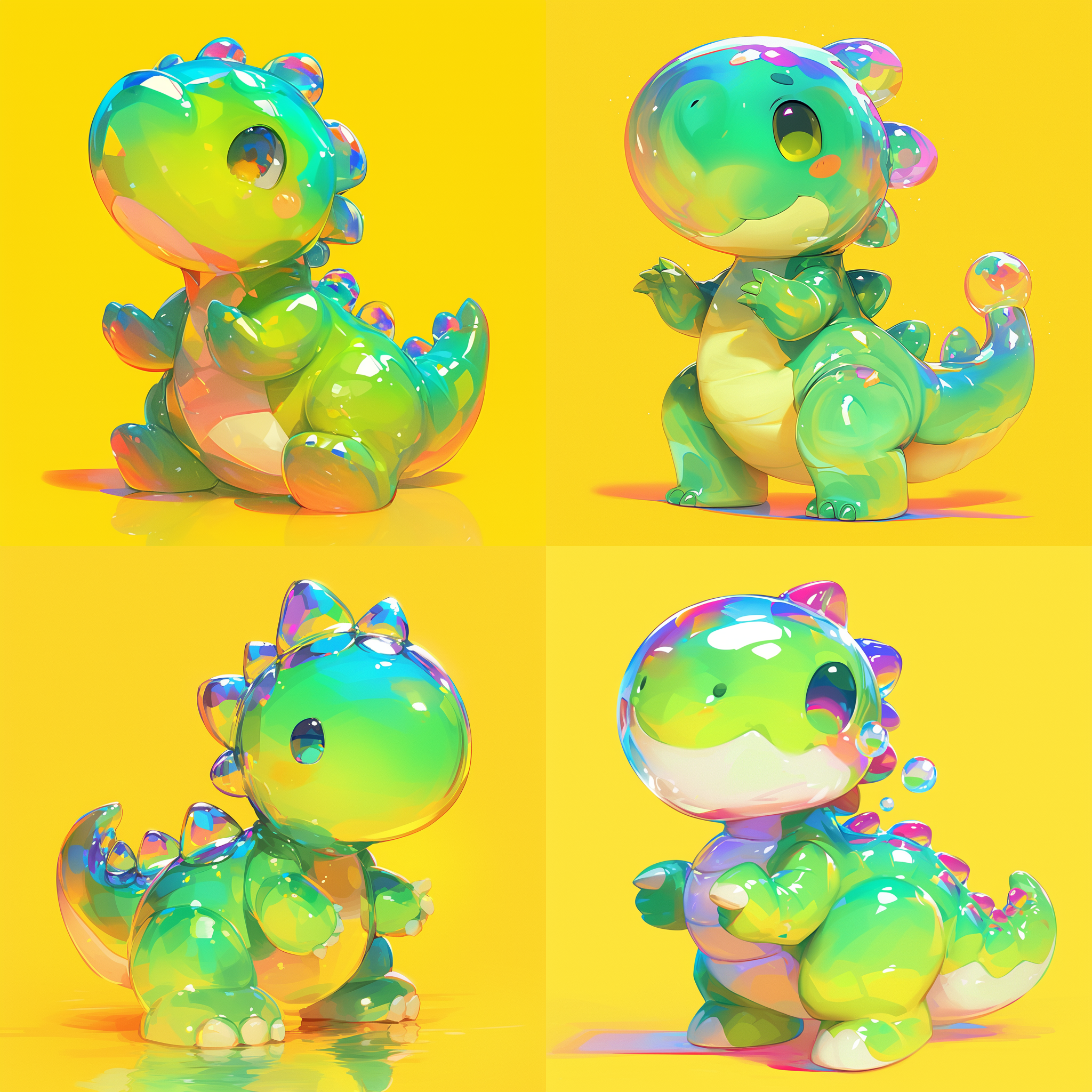 prompt. 恐龙玩偶，泡泡玛丽，全身，高清模式, 室内环境，明亮色调，微距镜头，静态姿势，童趣，欢乐。