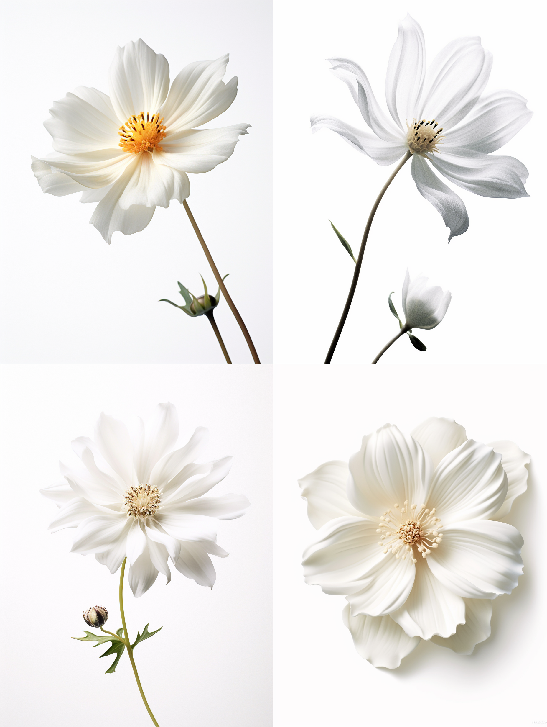 花朵白底图，不要阴影