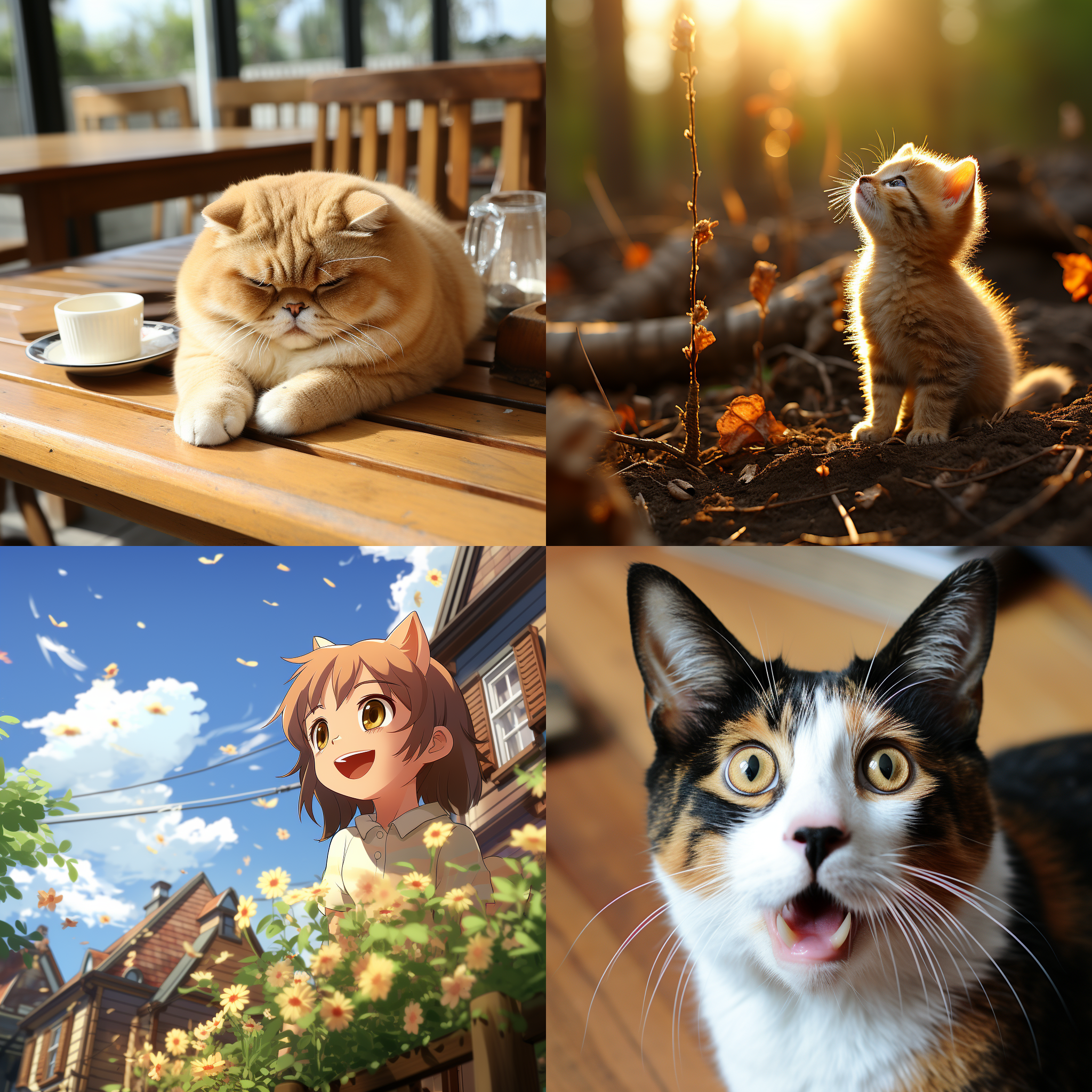 jpeg或png750＊400不超过500kb，可爱猫猫拟人化，生活场景，面部表情丰富，同一个猫咪形象