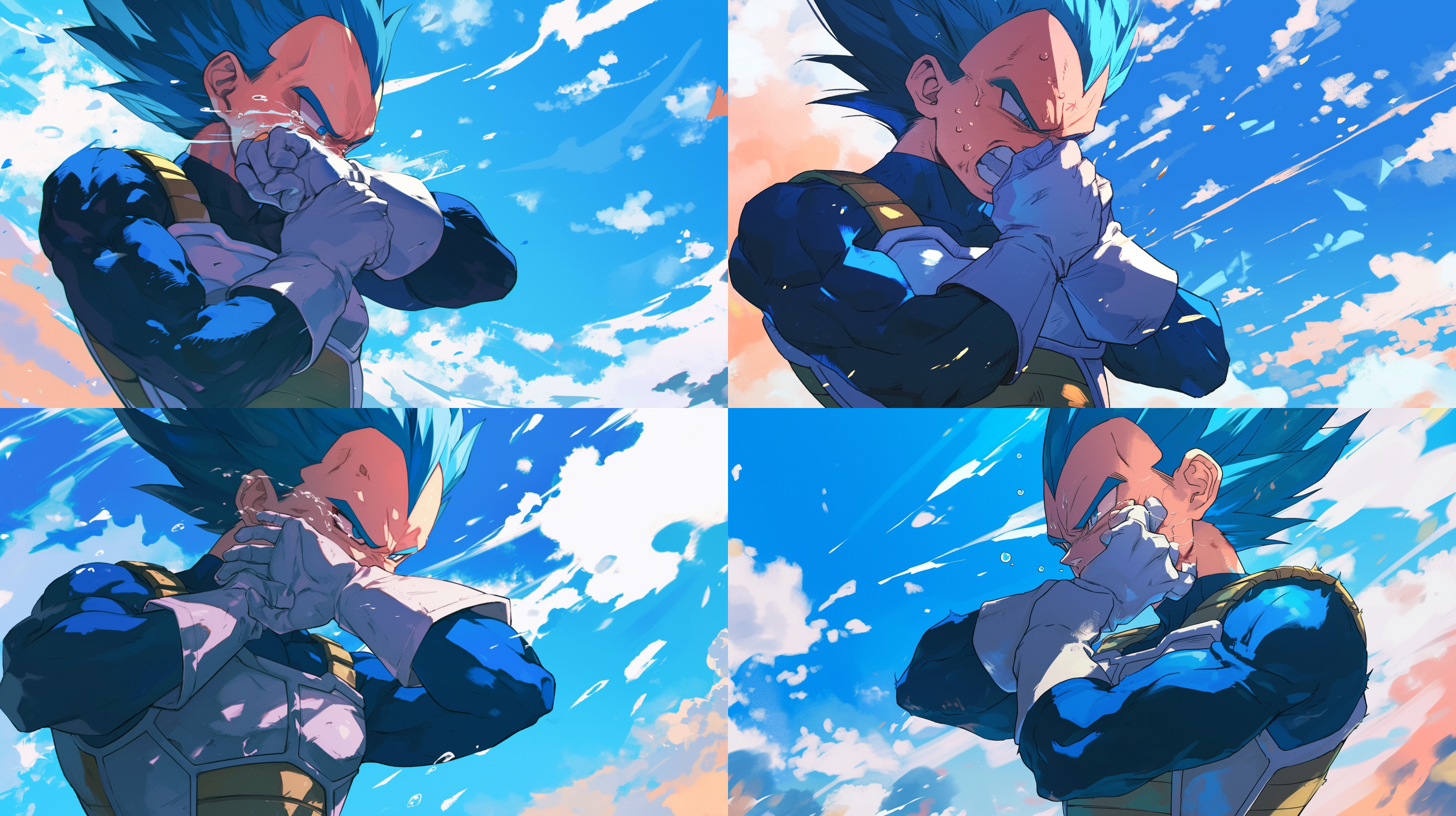 七龙珠 超级赛亚人 贝吉塔 西服 掩面哭泣