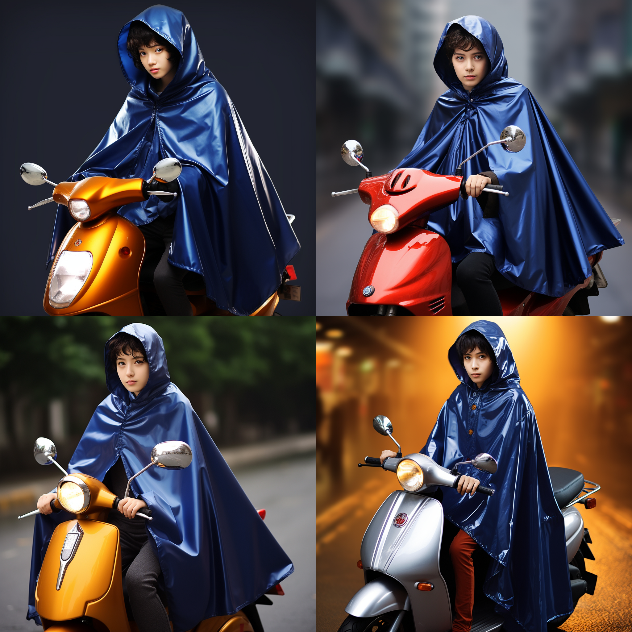 雨衣后面加个男生