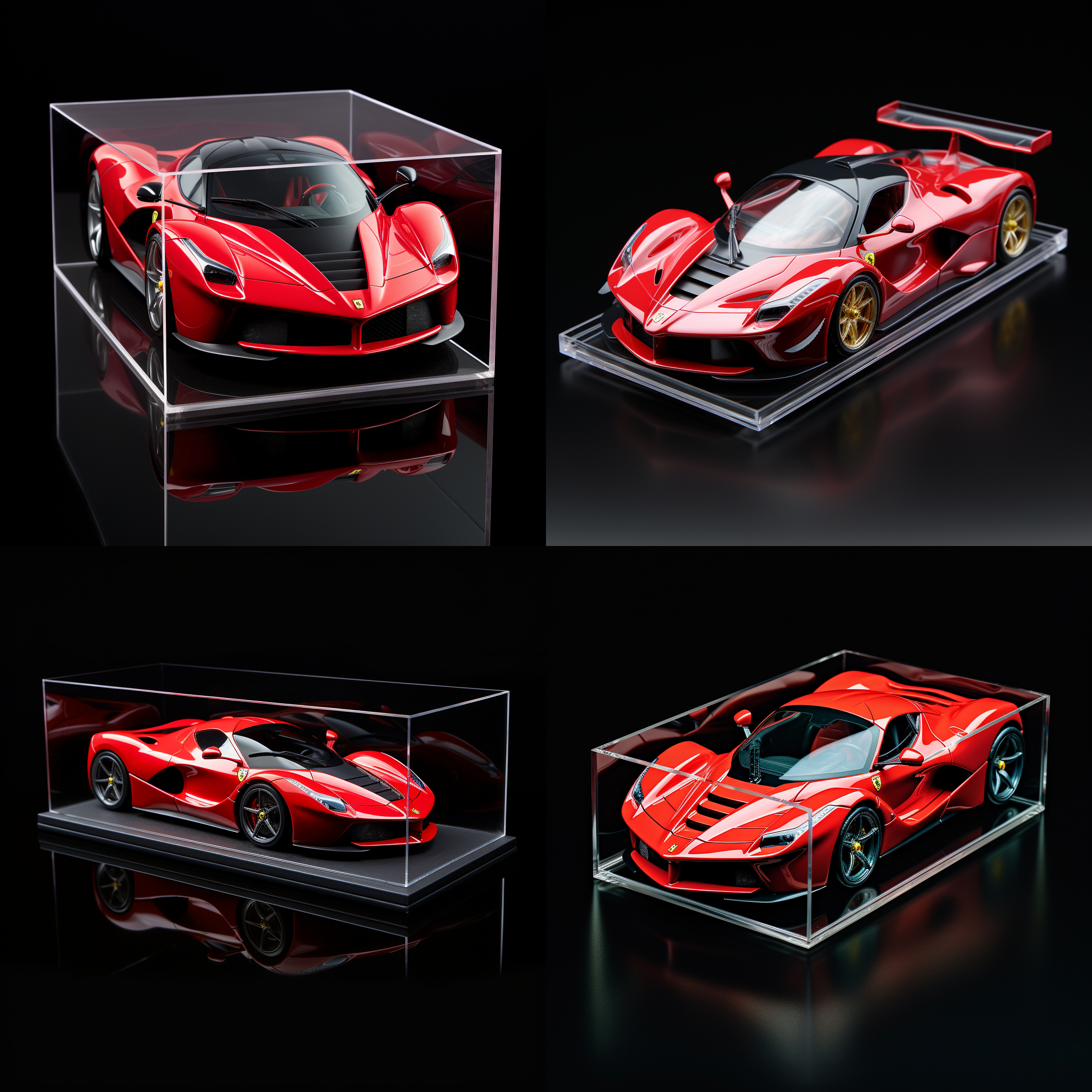 亚克力展示盒，法拉利laferrari，3d渲染，产品图片，每个细节
