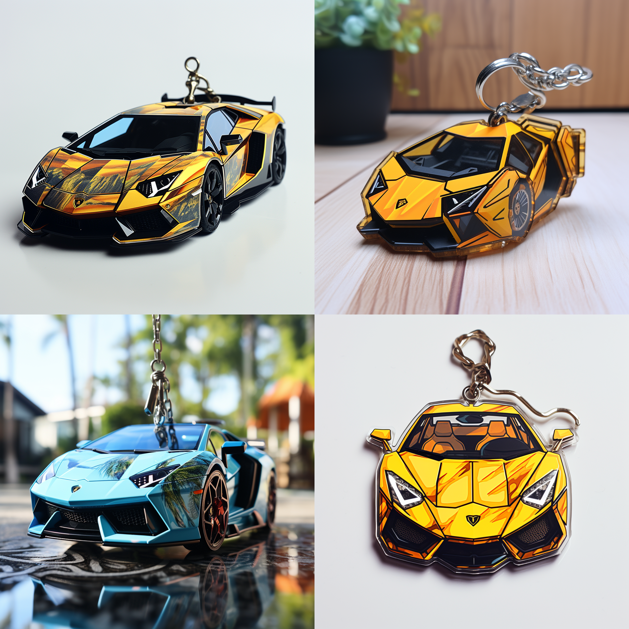 亚克力钥匙扣，lamborghini aventador