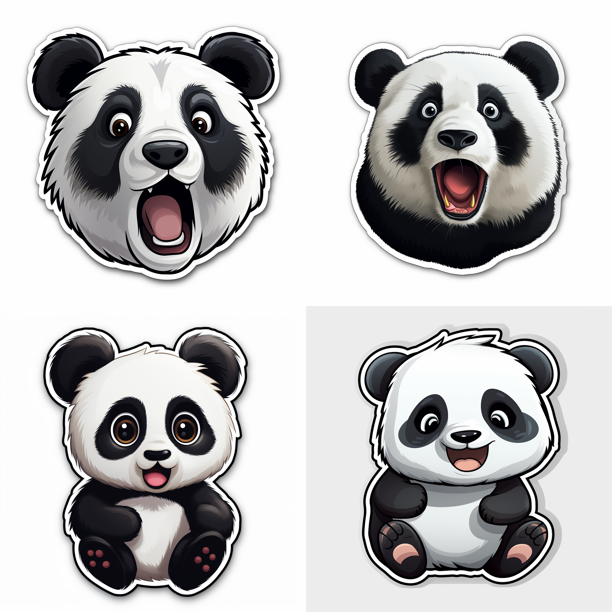 贴纸，熊猫表情包