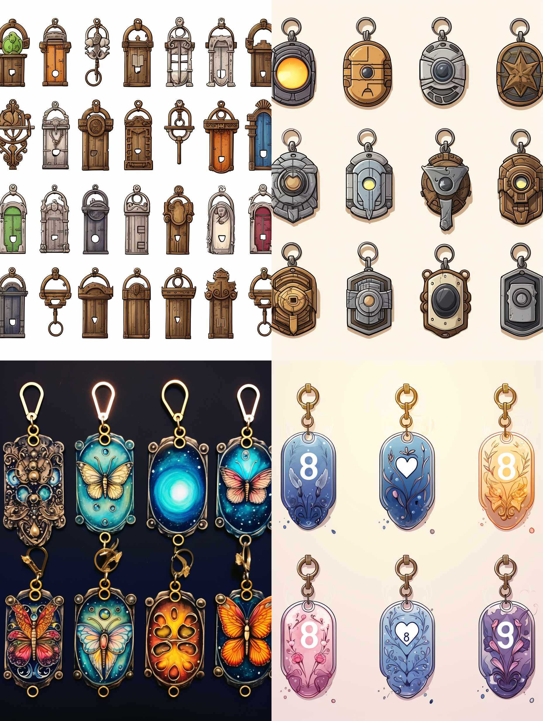 绘制一张广告海报，来推广亚克力钥匙扣，海报上要看到8个字 亚克力钥匙扣定制，手绘风格